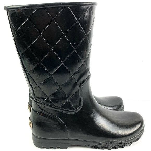 Sperry Top Sider Boots 6 Nellie Black Rubber - Picture 6 of 11